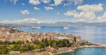 Triple Seven Corfu Car Rental panoramic view of corfu town