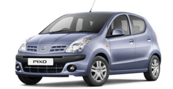 Triple Seven Corfu Car Rental blue nissan pixo