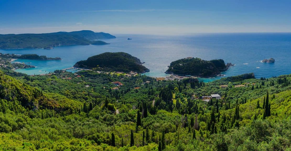 Triple Seven Corfu Car Rental panoramic view of corfu