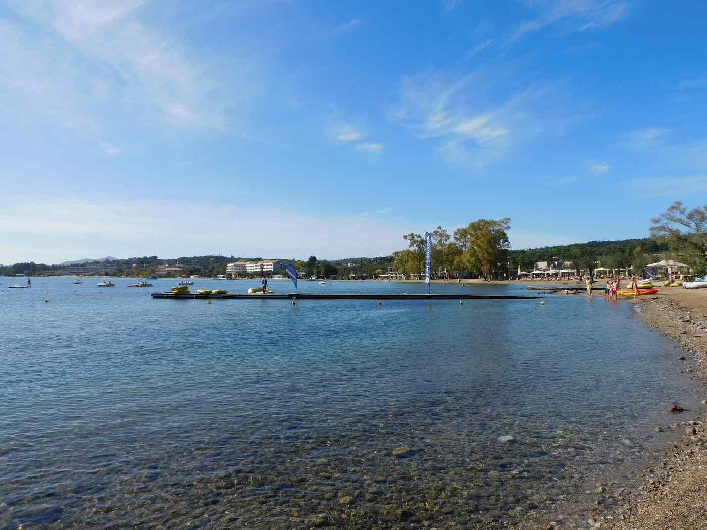 Ipsos guide — the shingle beach between Ipsos and Dassia